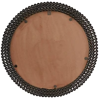 CosmoLiving by Cosmopolitan Black Metal Ball Wall Mirror with Beaded Detailing 32" x 1" x 32"