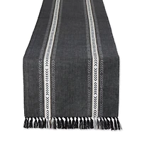 DII® 108" Dobby Striped Fringe Ribbed Table Runner