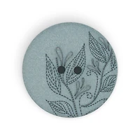 Dritz® 28mm Dark Turquoise Recycled Hemp Round Floral Button, 3ct.