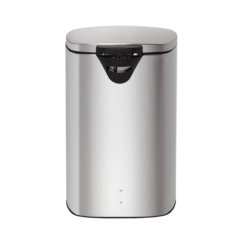 40L Rectangular Stainless Steel Step Trash Can With Lid