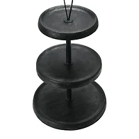 Hello Honey® 21.5" Black Elegant Modern 3-Tiered Tray