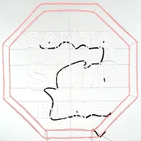 44'' Santa Stop Here LED Light Strip Sign