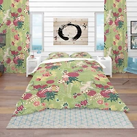 Designart 'Oriental Silk Pattern' Asian Bedding Set