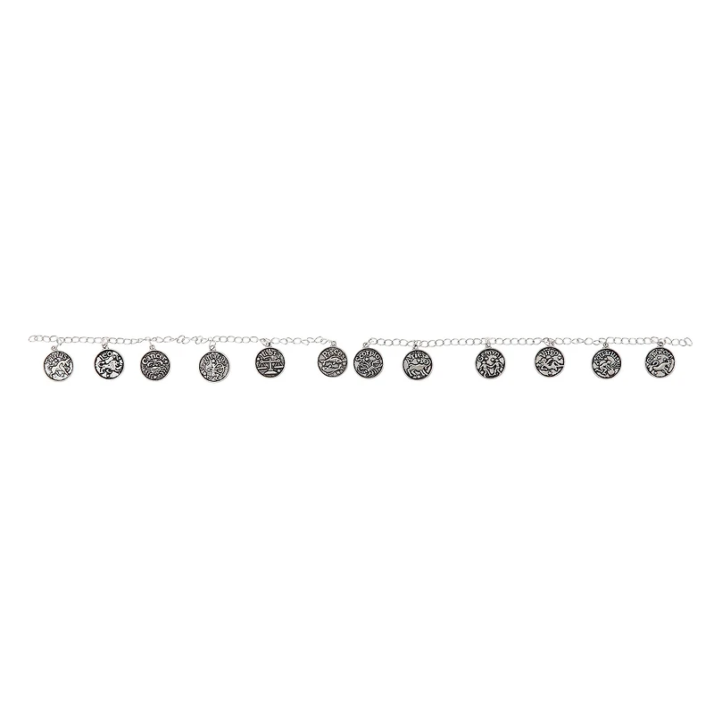 Silver Zodiac Metal Beads, 17mm by Bead Landing™