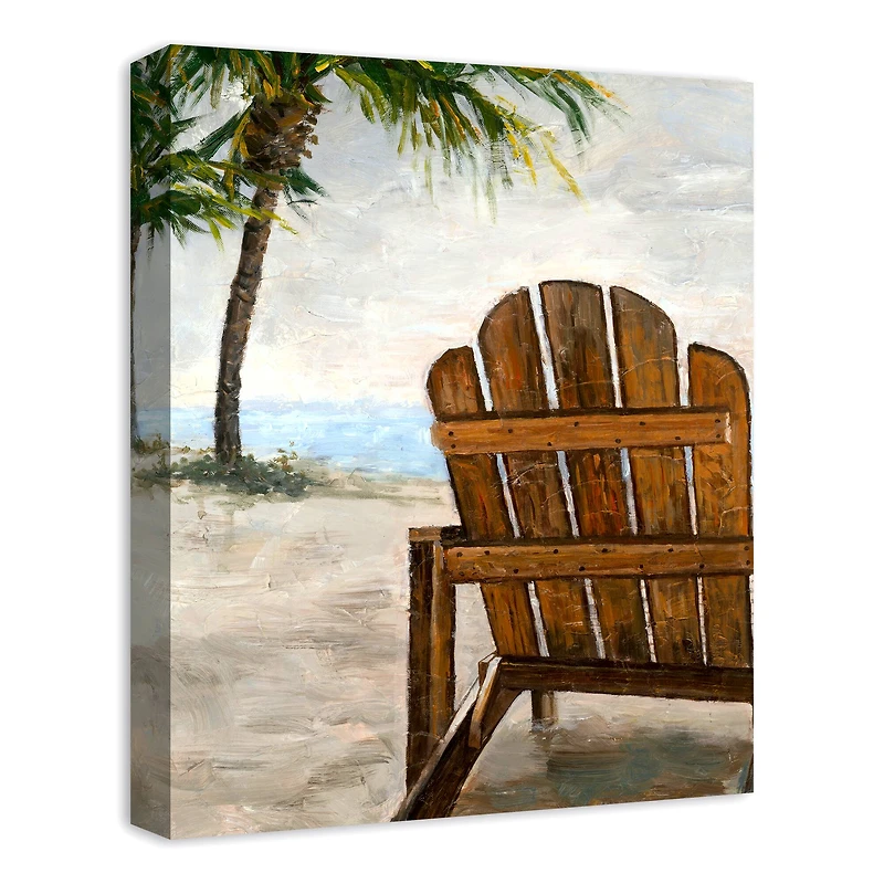 Beach Chair 16" x 20" Canvas Wall Art