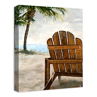 Beach Chair 16" x 20" Canvas Wall Art