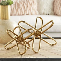 CosmoLiving by Cosmopolitan Gold Metal Modern Geometric Sculpture Set