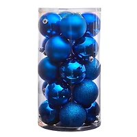 20ct. 3" Blue Shatterproof Christmas Ornaments