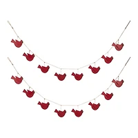 Glitzhome® 6ft. Metal Christmas Birds Garland Set
