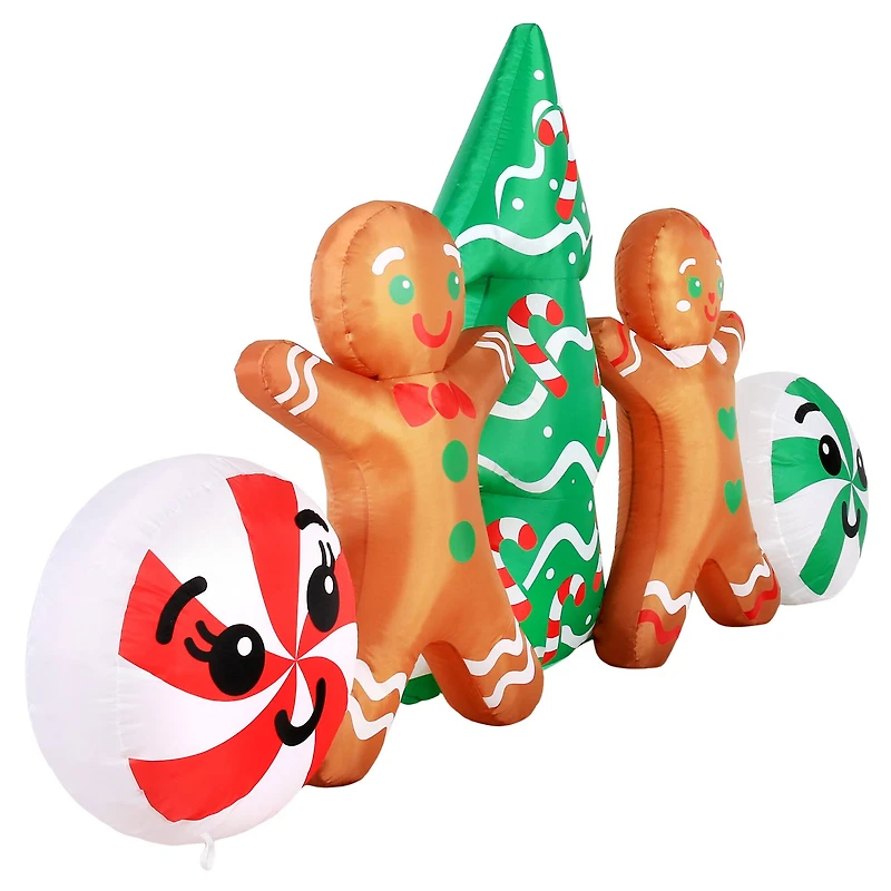 48" Airflowz Inflatable Gingerbread Couple Scene