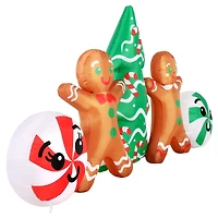 48" Airflowz Inflatable Gingerbread Couple Scene