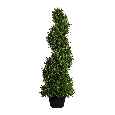 3ft. UV Resistant Artificial Rosemary Spiral Topiary Tree (Indoor/Outdoor)