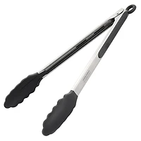 Martha Stewart Everyday Gray Silicone Smart Lock Kitchen Tongs