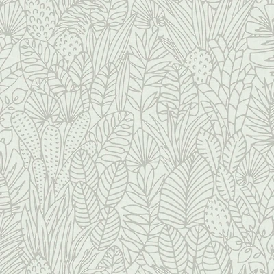 RoomMates Tropical Leaves Sketch Peel & Stick Wallpaper