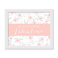 11" x 14" Forever Valentine Floral White Framed Print Wall Art