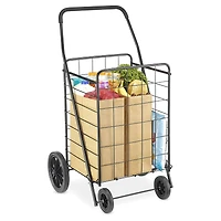 Whitmor Deluxe Black Rolling Utility Cart