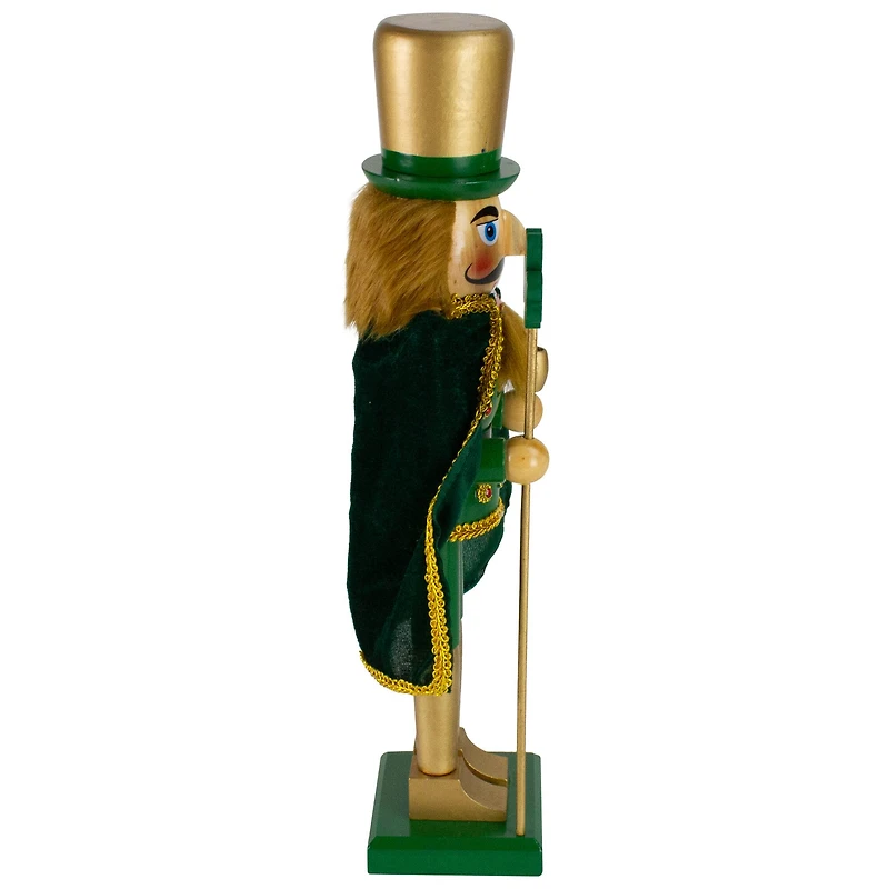 15" Green & Gold Luck of the Irish Christmas Nutcracker