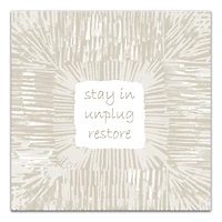Stay In and Unplug Canvas Wall Art