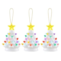 5" LED White Nostalgic Trees Figurine Set