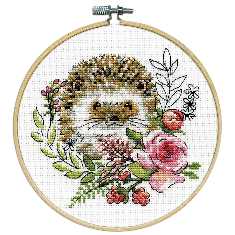 Design Works™ 8'' Round Hedgehog Counted Cross Stitch Kit