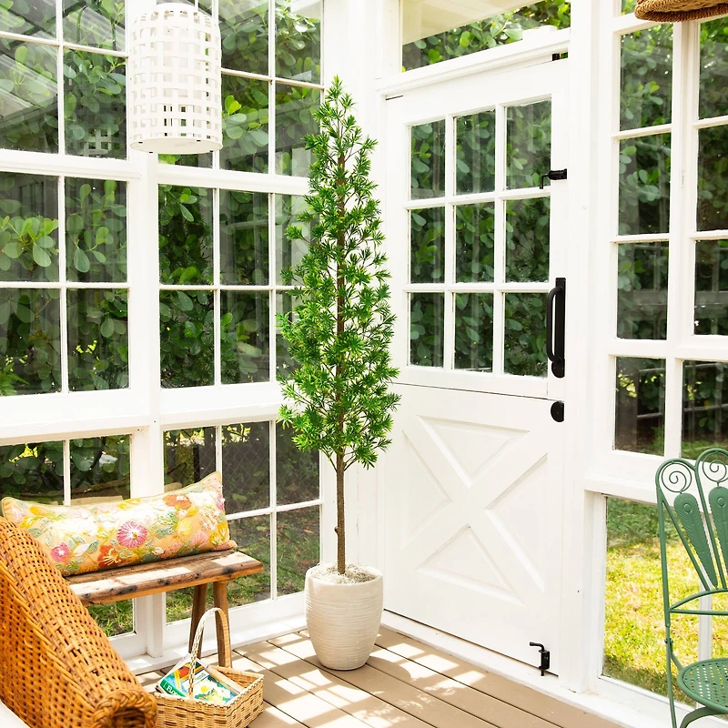 6ft. UV Artificial Podocarpus Artificial Tree (Indoor/Outdoor)