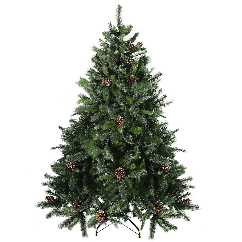 7ft. Unlit Full Snowy Delta Pine Artificial Christmas Tree