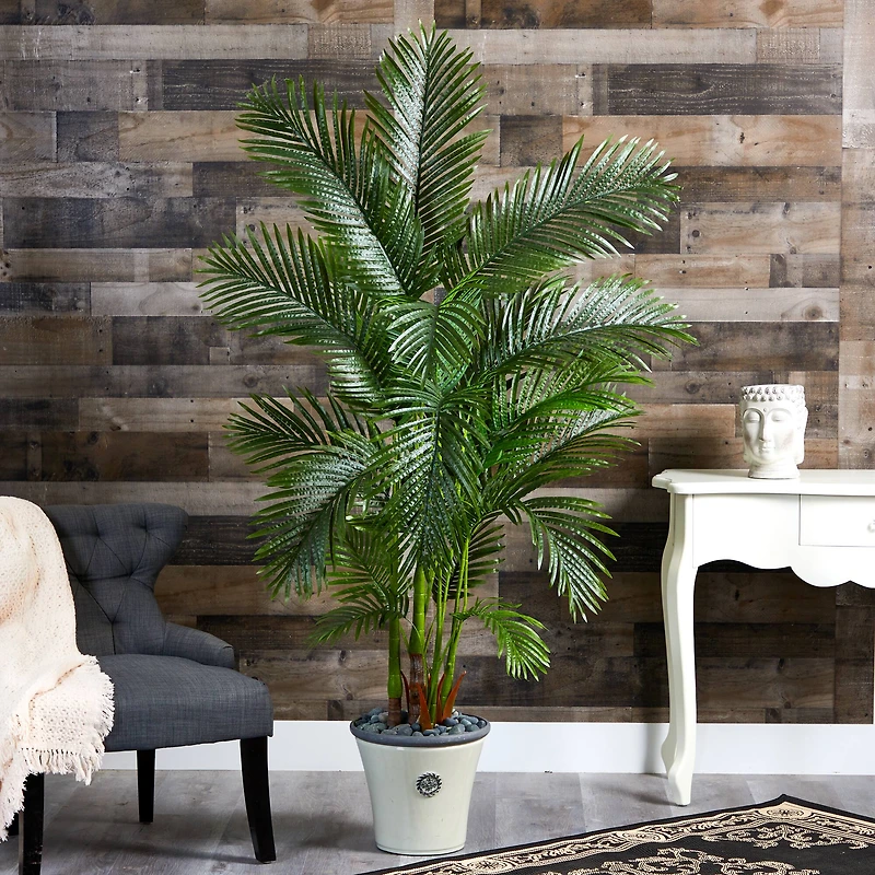 5.75ft. Areca Palm Tree in Decorative Planter