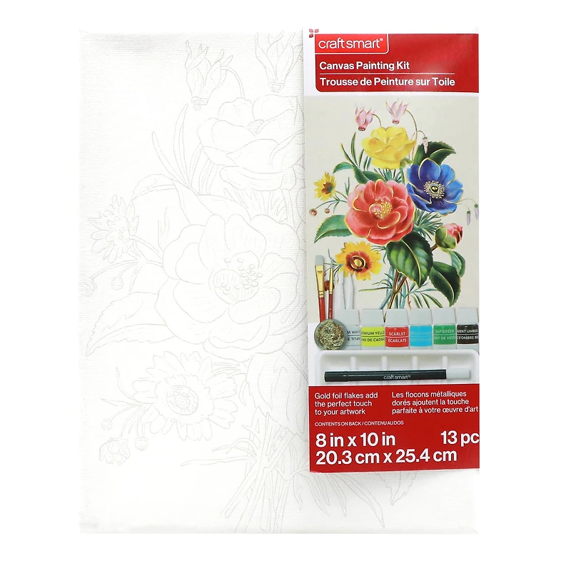 8" x 10" Floral Canvas Painting Kit by Craft Smart®