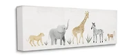 Stupell Industries Adorable Jungle Animals Wildlife Illustration Elephant Giraffe Canvas Wall Art