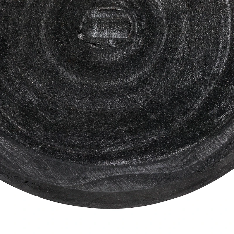 Hello Honey® 11.5" Black Decorative Paulownia Wood Container with Lid