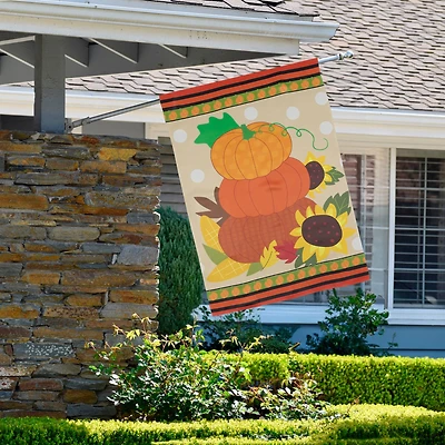 40" Pumpkins & Sunflowers Autumn Harvest Garden Flag
