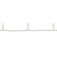 LED Wide Angle Christmas Lights - Yellow - 33' White Wire - 100 ct