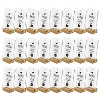 24 Pack: Mini Natural Bamboo & Acrylic Frame by Studio Décor®