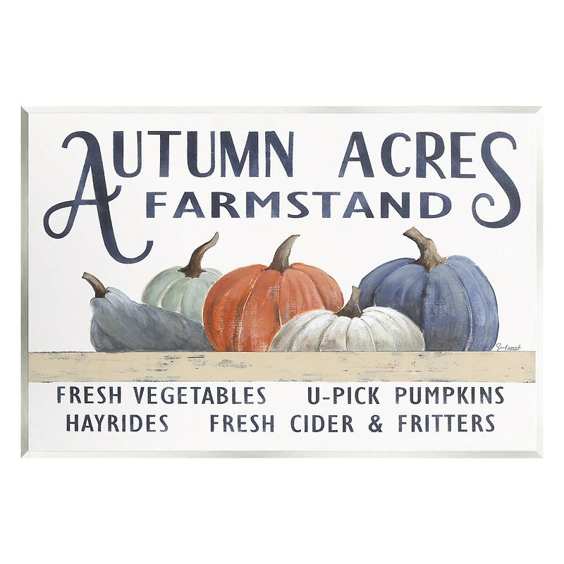 Stupell Industries Autumn Acres Farmstand Fall Wall Plaque