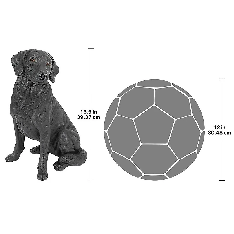 Design Toscano Black Labrador Retriever Dog Statue