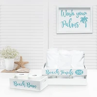 Elegant Designs White Wash Coastal Towel Holder