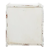 16" White Wood Farmhouse Wine Rack