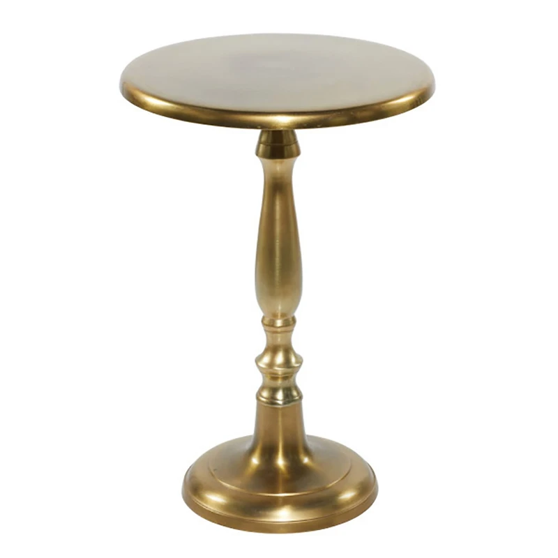 Gold Aluminum Traditional Pedestal Table