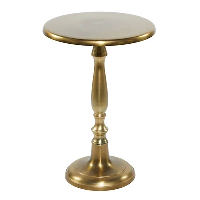 Gold Aluminum Traditional Pedestal Table