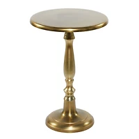 Gold Aluminum Traditional Pedestal Table