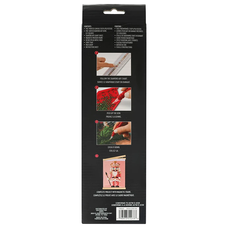 8" x 10" Pink Nutcracker Diamond Art Kit with Frame by Make Market®