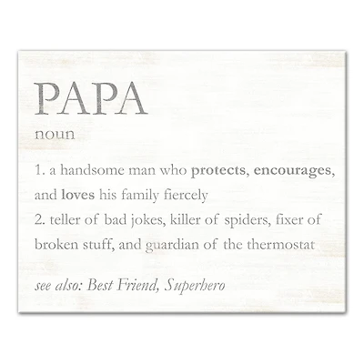 Papa Definition Recolor Canvas Wall Art
