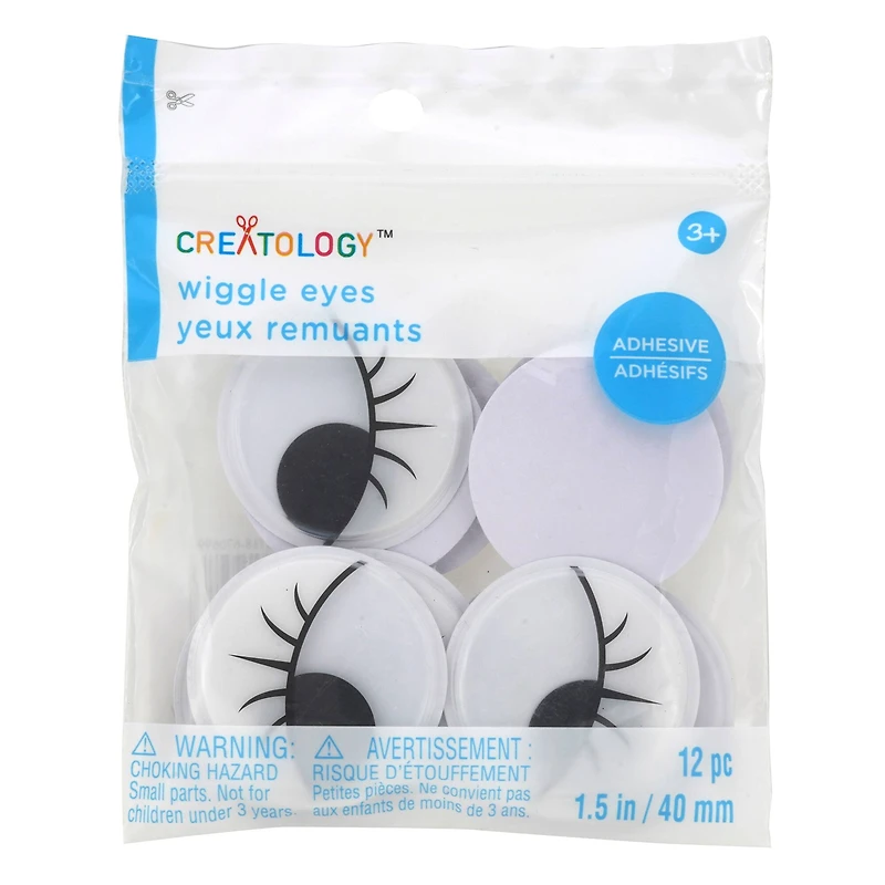 40mm Lash Adhesive Wiggle Eyes by Creatology™, 12ct.