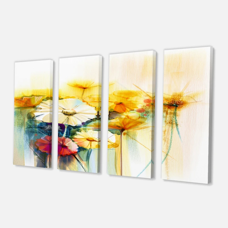 Designart - Bunch of White Yellow Flowers