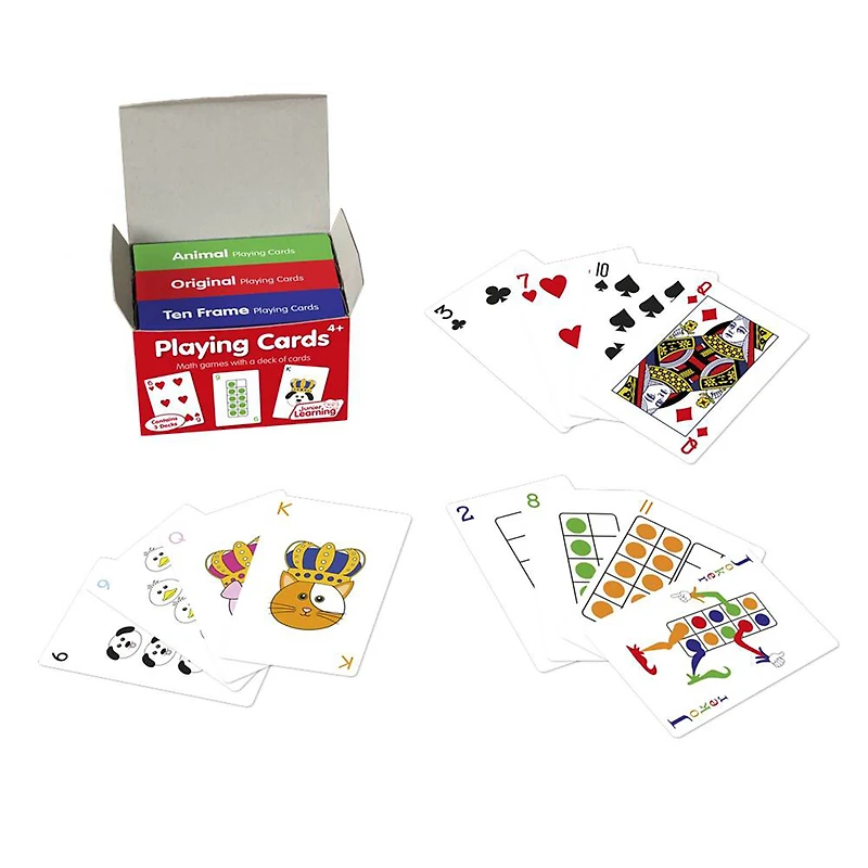 Junior Learning® Animal, Original and 10-Frame Playing Cards