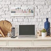 Stupell Industries Choose Your Weapon Phrase Glam Cosmetics Word Art Canvas Wall Art