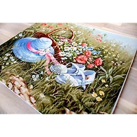 Luca-s Meadow With Poppies Counted Cross Stitch Kit