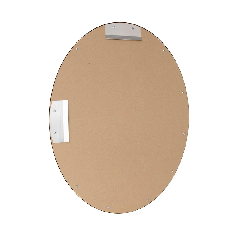 Head West Oval Brushed Gold Metal Framed Bathroom Mirror