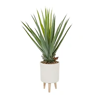 3.5" Potted Modern Style Aloe Vera Artificial Foliage