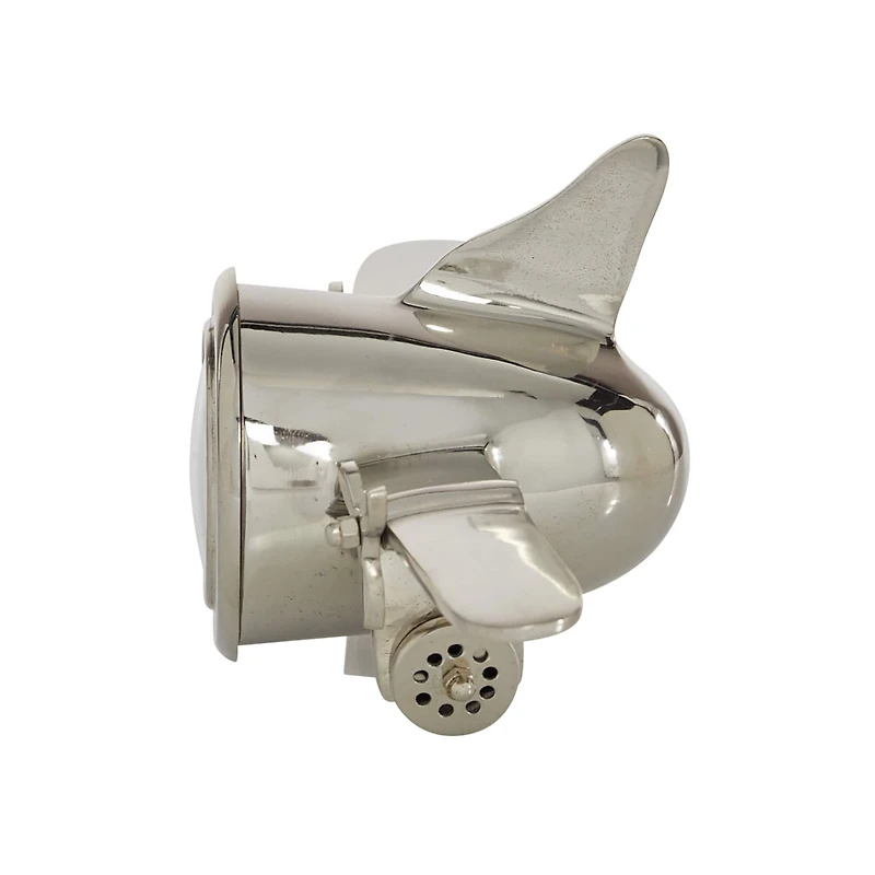 The Novogratz 16" Silver Aluminum Airplane Clock
